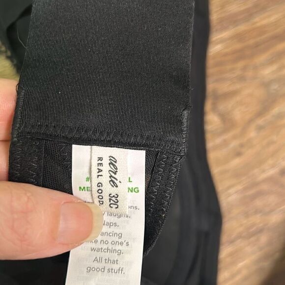 Aerie black lace plunge push up bra adjustable 32C - Picture 5 of 10